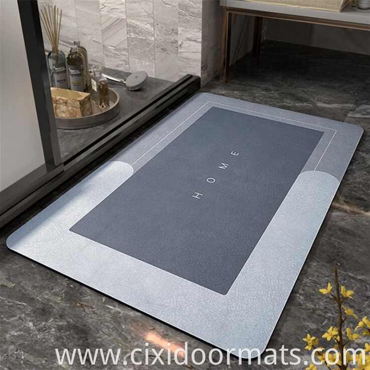 Water Absorption Floor Mat eco-friendly natural rubber sublimation door mat